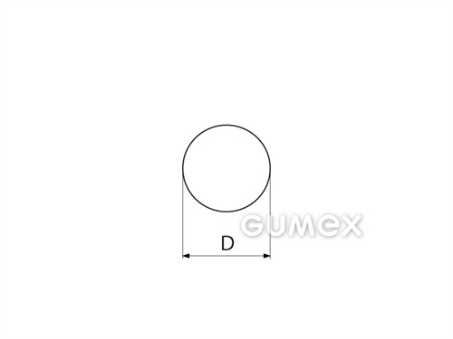 Silikónový profil kruhový, priemer 1mm, 60°ShA, -60°C/+230°C, biely